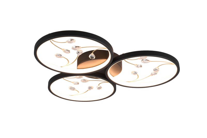 Groovy LED-loftlampe 3-os MatSort/Guld - Belysning - Lamper & indendørsbelysning - Køkkenlampe - Loftlampe køkken