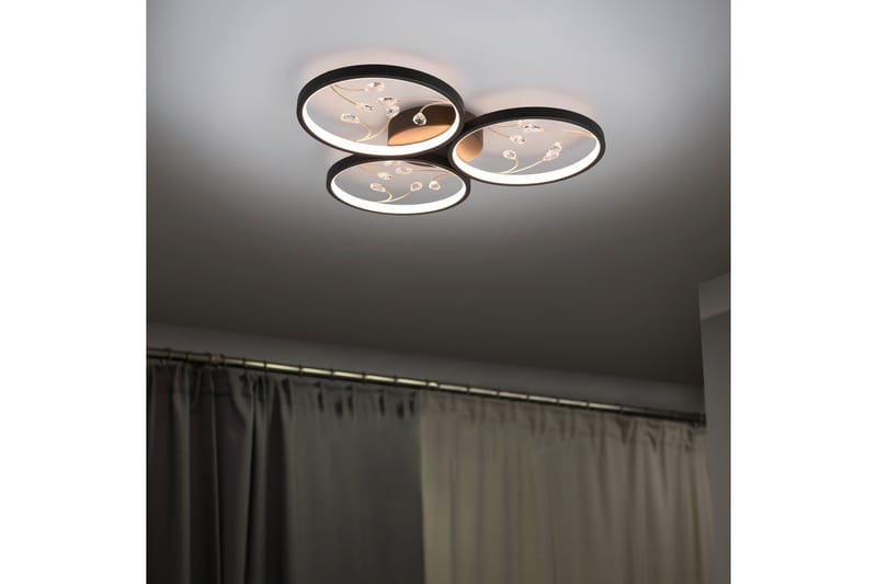 Groovy LED-loftlampe 3-os MatSort/Guld - Belysning - Lamper & indendørsbelysning - Køkkenlampe - Loftlampe køkken