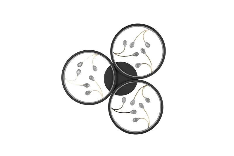 Groovy LED-loftlampe 3-os MatSort/Guld - Belysning - Lamper & indendørsbelysning - Køkkenlampe - Loftlampe køkken