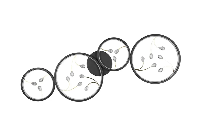 Groovy LED-loftlampe 4-os MatSort/Guld - Belysning - Lamper & indendørsbelysning - Køkkenlampe - Loftlampe køkken