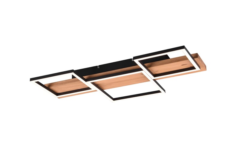 Harper LED-loftlampe 65 cm MatSort/Træ, undefined