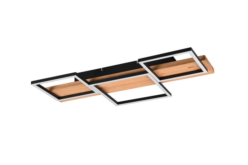 Harper LED-loftlampe 65 cm MatSort/Træ - Belysning - Lamper & indendørsbelysning - Køkkenlampe - Loftlampe køkken