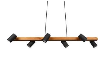Marley Hængelampe 115 cm 6-del Matsort/Træ - Belysning - Lamper & indendørsbelysning - Køkkenlampe - Loftlampe køkken