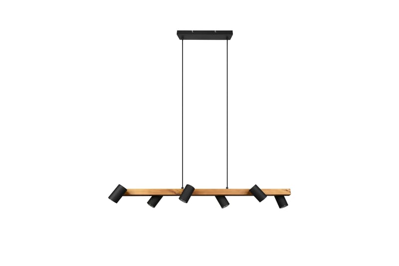 Marley Hængelampe 115 cm 6-del Matsort/Træ - Belysning - Lamper & indendørsbelysning - Køkkenlampe - Loftlampe køkken