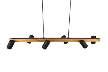 Marley Hængelampe 115 cm 6-del Matsort/Træ - Belysning - Lamper & indendørsbelysning - Køkkenlampe - Loftlampe køkken