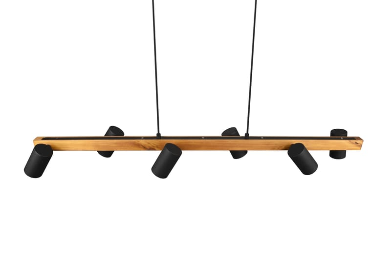Marley Hængelampe 115 cm 6-del Matsort/Træ - Belysning - Lamper & indendørsbelysning - Køkkenlampe - Loftlampe køkken