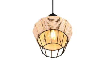 Trio Lighting Borka loftlampe 1L E27 rattan - Trio Lighting - Belysning - Lamper & indendørsbelysning - Køkkenlampe - Loftlampe køkken