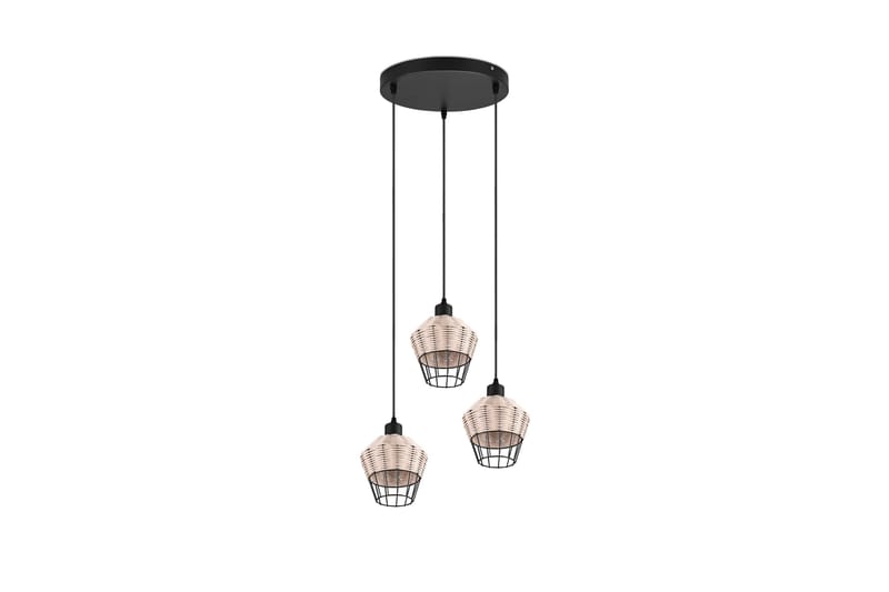 Trio Lighting Borka loftlampe 3L E27 rattan - Trio Lighting - Belysning - Lamper & indendørsbelysning - Køkkenlampe - Loftlampe køkken