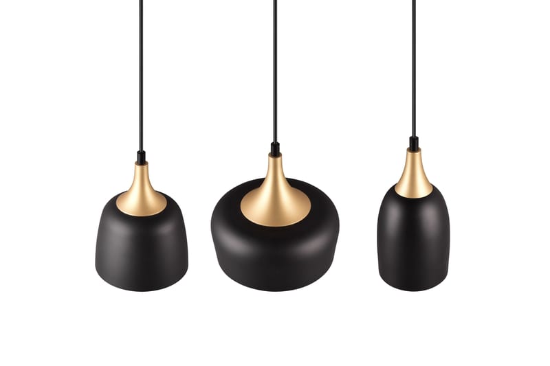 Trio Lighting Chiraz Loftlampe 3L E27 Matsort/Mat messing - Belysning - Lamper & indendørsbelysning - Køkkenlampe - Loftlampe køkken