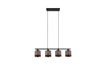 Trio Lighting Davos Loftlampe 4L E14 Matsort/Greige - Belysning - Lamper & indendørsbelysning - Køkkenlampe - Loftlampe køkken