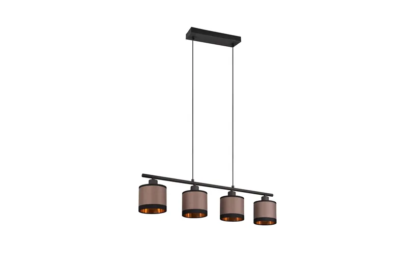 Trio Lighting Davos Loftlampe 4L E14 Matsort/Greige - Belysning - Lamper & indendørsbelysning - Køkkenlampe - Loftlampe køkken
