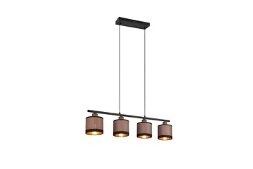 Trio Lighting Davos Loftlampe 4L E14 Matsort/Greige - Belysning - Lamper & indendørsbelysning - Køkkenlampe - Loftlampe køkken