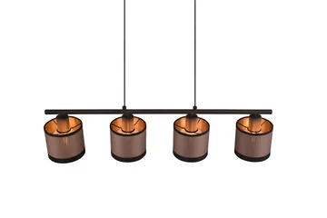 Trio Lighting Davos Loftlampe 4L E14 Matsort/Greige - Belysning - Lamper & indendørsbelysning - Køkkenlampe - Loftlampe køkken