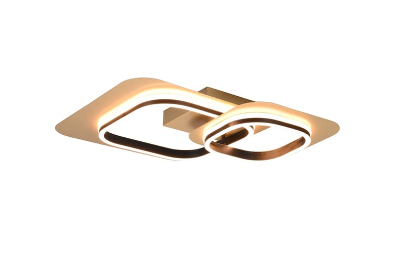 Trio Lighting Lugo LED plafond 2L matsort/guld - Trio Lighting - Belysning - Lamper & indendørsbelysning - Køkkenlampe - Loftlampe køkken