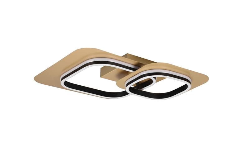 Trio Lighting Lugo LED plafond 2L matsort/guld - Trio Lighting - Belysning - Lamper & indendørsbelysning - Køkkenlampe - Loftlampe køkken