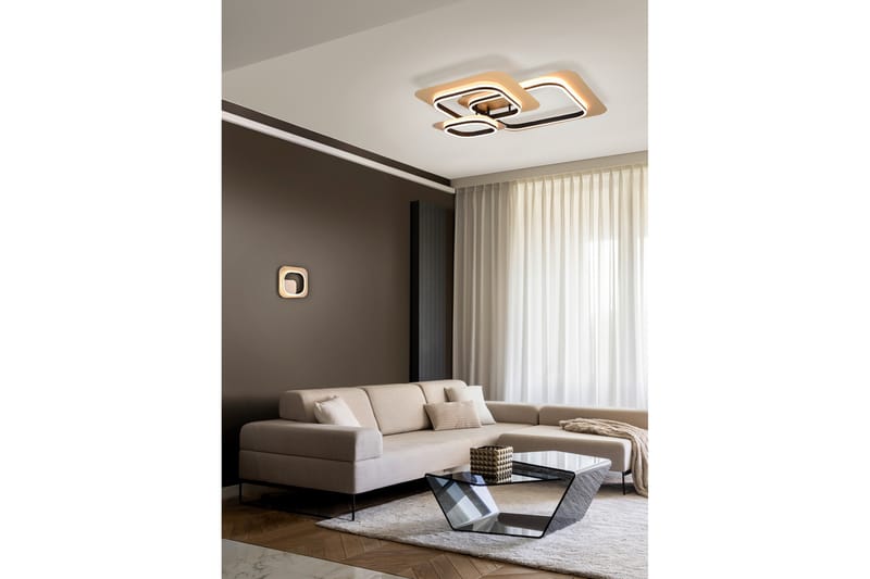 Trio Lighting Lugo LED plafond 3L matsort/guld - Trio Lighting - Belysning - Lamper & indendørsbelysning - Køkkenlampe - Loftlampe køkken