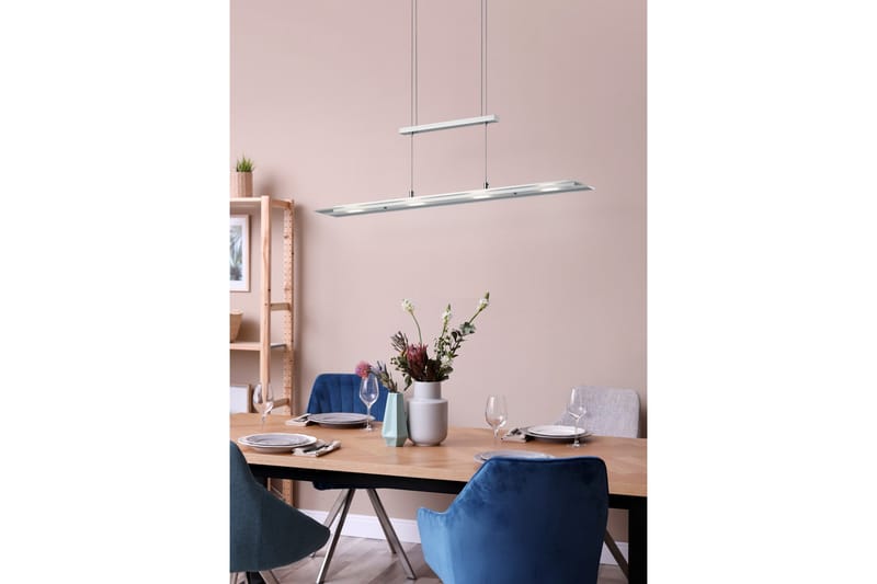 Trio Lighting Milos LED Loftlampe Børstet Stål - Belysning - Lamper & indendørsbelysning - Køkkenlampe - Loftlampe køkken