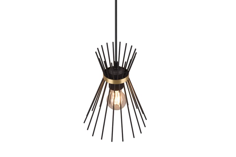 Trio Lighting Rod Loftlampe 1L E27 Sort/Guld - Belysning - Lamper & indendørsbelysning - Køkkenlampe - Loftlampe køkken