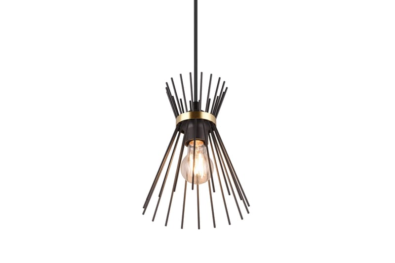Trio Lighting Rod Loftlampe 1L E27 Sort/Guld - Belysning - Lamper & indendørsbelysning - Køkkenlampe - Loftlampe køkken