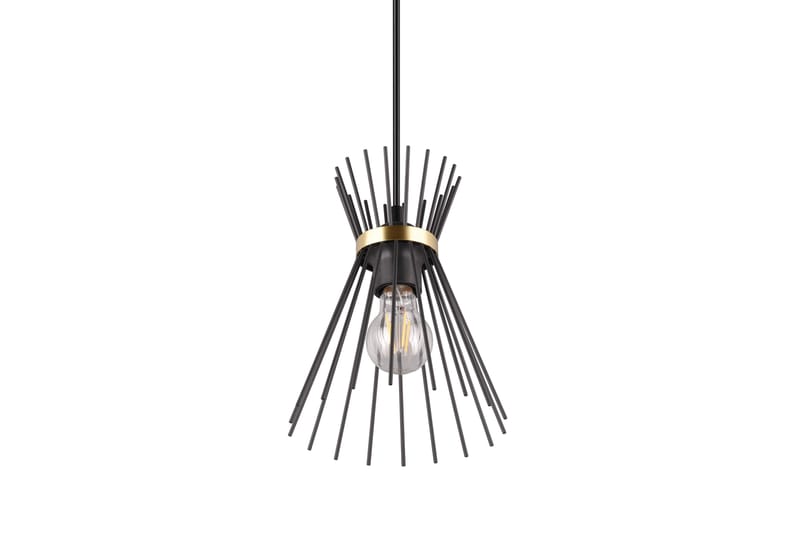 Trio Lighting Rod Loftlampe 1L E27 Sort/Guld - Belysning - Lamper & indendørsbelysning - Køkkenlampe - Loftlampe køkken
