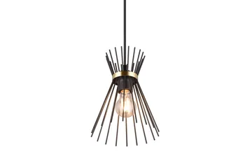 Trio Lighting Rod Loftlampe 1L E27 Sort/Guld - Belysning - Lamper & indendørsbelysning - Køkkenlampe - Loftlampe køkken