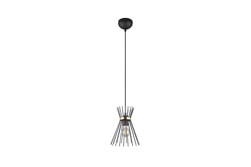Trio Lighting Rod Loftlampe 1L E27 Sort/Guld - Belysning - Lamper & indendørsbelysning - Køkkenlampe - Loftlampe køkken
