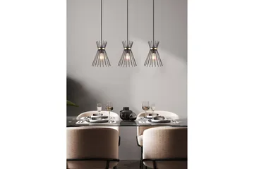 Trio Lighting Rod Taklampe 3L E27 Sort/Gull - Belysning - Lamper & indendørsbelysning - Køkkenlampe - Loftlampe køkken
