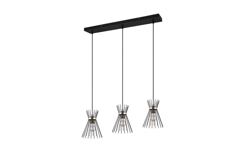 Trio Lighting Rod Taklampe 3L E27 Sort/Gull - Belysning - Lamper & indendørsbelysning - Køkkenlampe - Loftlampe køkken