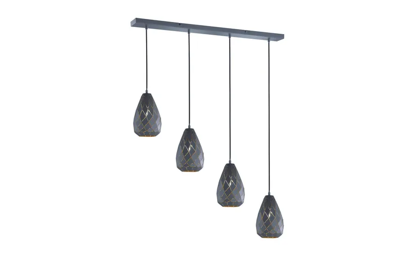 Trio Onyx Loftlampe, Guld