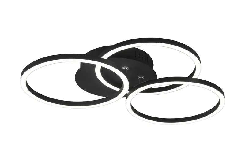 Trio Lighting Circle LED plafond matsort - Belysning - Lamper & indendørsbelysning - Køkkenlampe - Loftlampe køkken