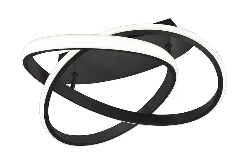 Trio Lighting Course LED plafond matsort, Matsort/Hvid