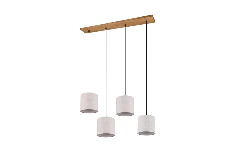 Trio Lighting Elmau loftlampe 4L E27 træ/beige - Belysning - Lamper & indendørsbelysning - Køkkenlampe - Loftlampe køkken