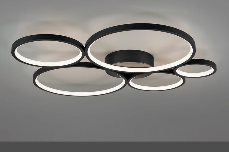 Trio Lighting Rondo LED plafond matsort 5L - Matsort - Belysning - Lamper & indendørsbelysning - Køkkenlampe - Loftlampe køkken