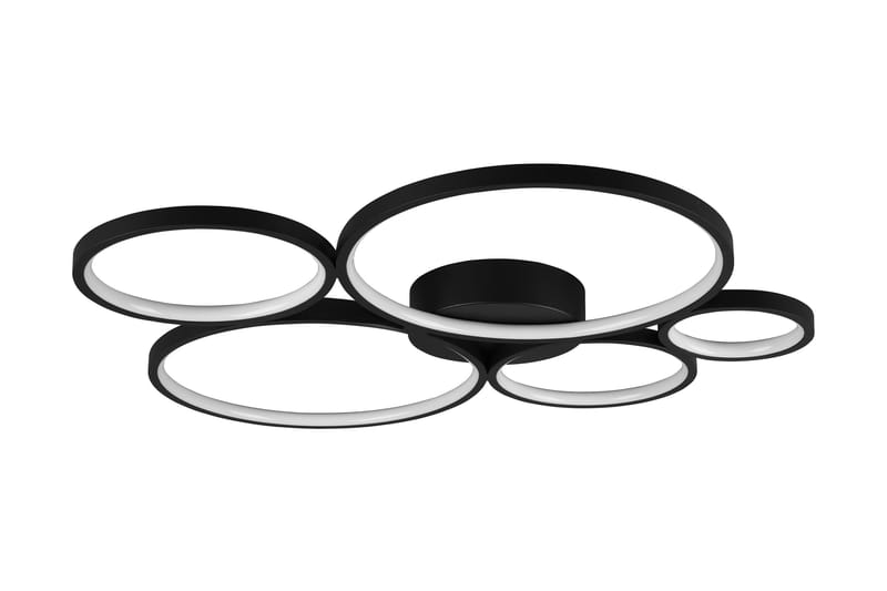 Trio Lighting Rondo LED plafond matsort 5L - Matsort - Belysning - Lamper & indendørsbelysning - Køkkenlampe - Loftlampe køkken