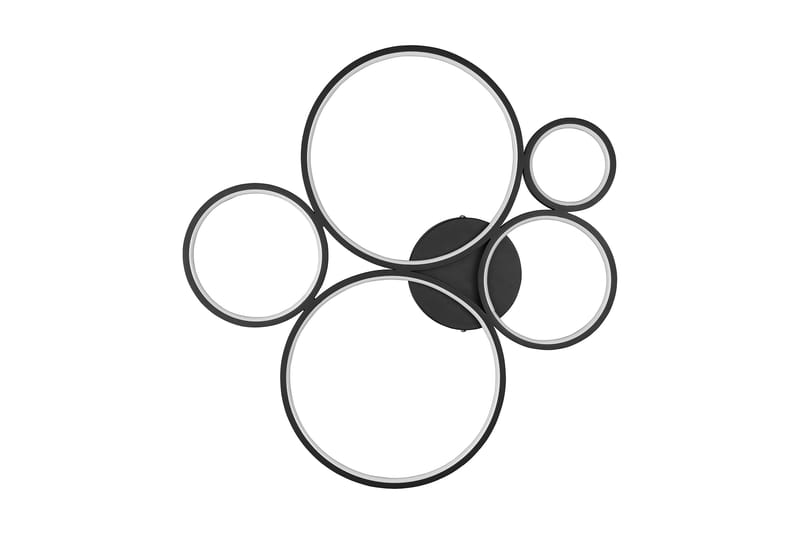 Trio Lighting Rondo LED plafond matsort 5L - Matsort - Belysning - Lamper & indendørsbelysning - Køkkenlampe - Loftlampe køkken