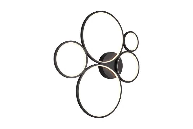 Trio Lighting Rondo LED plafond matsort 5L - Matsort - Belysning - Lamper & indendørsbelysning - Køkkenlampe - Loftlampe køkken