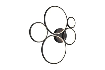 Trio Lighting Rondo LED plafond matsort 5L - Matsort - Belysning - Lamper & indendørsbelysning - Køkkenlampe - Loftlampe køkken