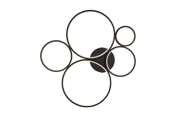 Trio Lighting Rondo LED plafond matsort 5L - Matsort - Belysning - Lamper & indendørsbelysning - Køkkenlampe - Loftlampe køkken