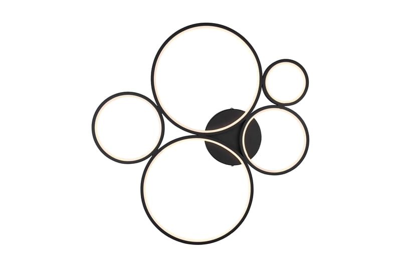 Trio Lighting Rondo LED plafond matsort 5L - Matsort - Belysning - Lamper & indendørsbelysning - Køkkenlampe - Loftlampe køkken