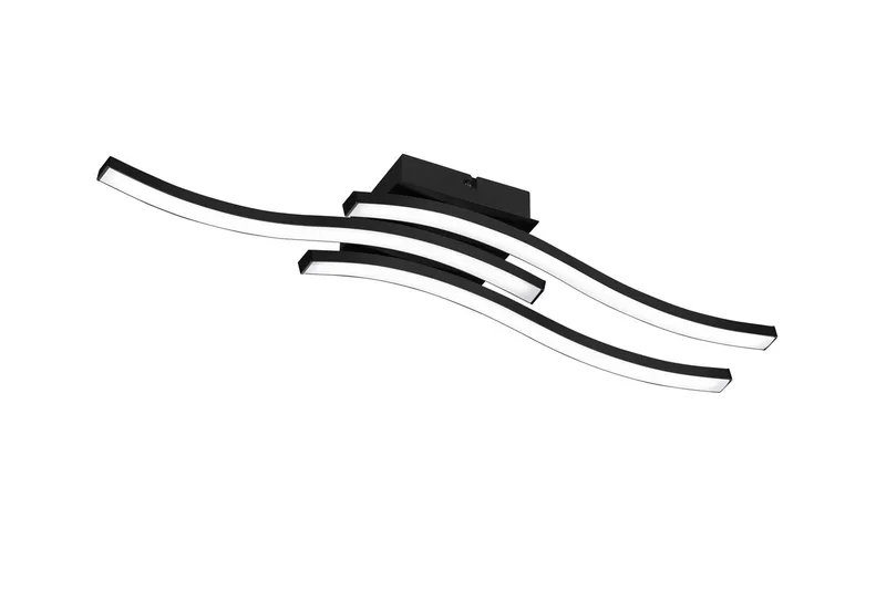 Trio Lighting Route LED plafond 3L matsort, Matsort/Hvid