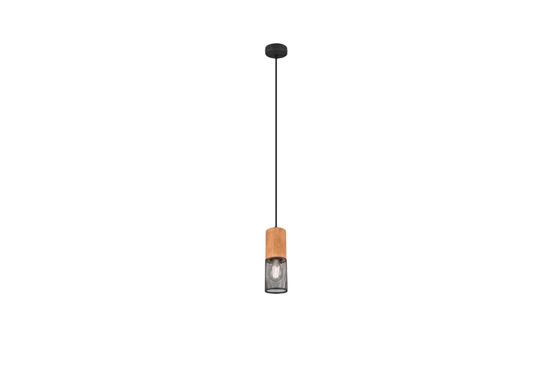 Trio Lighting Tosh loftlampe E27 matsort, Natur/Matsort