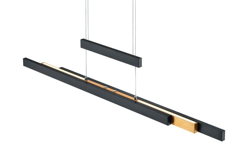 Trio Lighting Trajan LED loftlampe sort/mat messing - Belysning - Lamper & indendørsbelysning - Køkkenlampe - Loftlampe køkken
