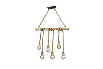 Trio Lighting Wilma loftlampe 6L E27 bambus/sisal - Belysning - Lamper & indendørsbelysning - Køkkenlampe - Loftlampe køkken