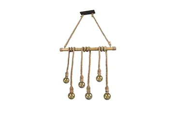 Trio Lighting Wilma loftlampe 6L E27 bambus/sisal - Belysning - Lamper & indendørsbelysning - Køkkenlampe - Loftlampe køkken
