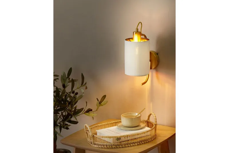 Kallisti Væglampe E27 - Kobber/Hvid - Belysning - Lamper & indendørsbelysning - Sengelampe - Sengelampe væg