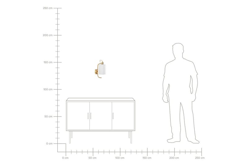 Kallisti Væglampe E27 - Kobber/Hvid - Belysning - Lamper & indendørsbelysning - Sengelampe - Sengelampe væg