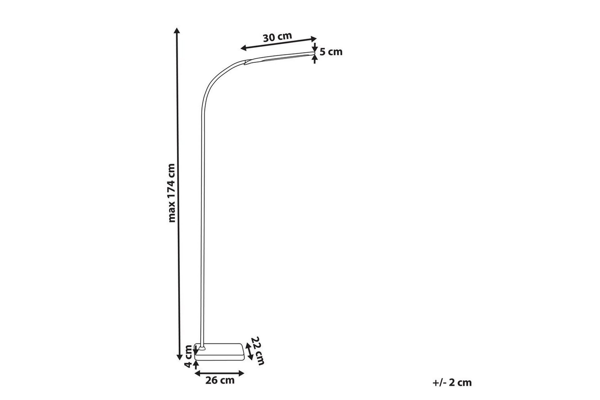 Kaloma Gulvlampe 174 cm - Sort - Belysning - Lamper & indendørsbelysning - Soveværelse lampe