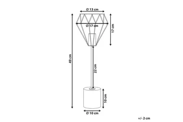 Kasik Bordlampe 49 cm E27 - Messing/Hvid - Belysning - Lamper & indendørsbelysning - Bordlampe