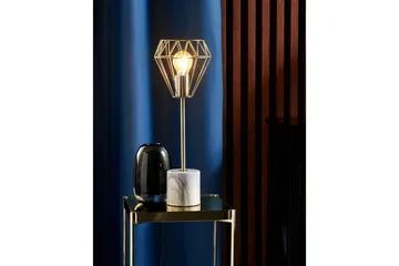Kasik Bordlampe 49 cm E27 - Messing/Hvid - Belysning - Lamper & indendørsbelysning - Bordlampe