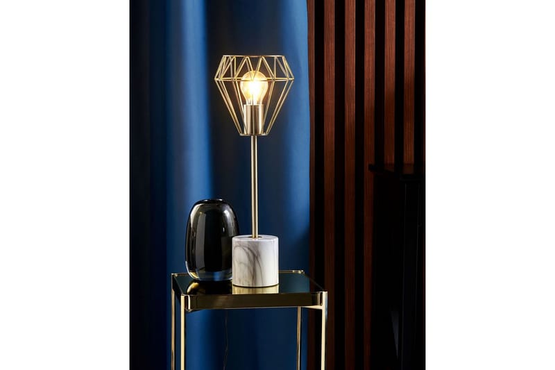 Kasik Bordlampe 49 cm E27 - Messing/Hvid - Belysning - Lamper & indendørsbelysning - Vindueslampe - Vindueslampe på fod